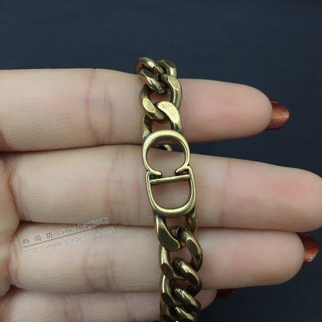 Dior飾品 迪奧經典熱銷款古銅色手鏈  zgd1110